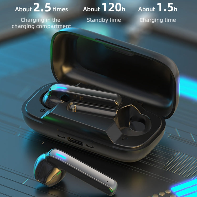 Écouteurs Bluetooth tactiles semi-intra-auriculaires BQ02 TWS avec boîtier de charge et voyant lumineux, appels HD et assistant vocal intelligent